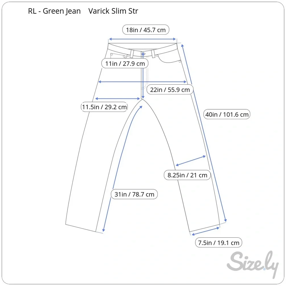 Ralph Lauren Polo Varick Slim Jeans 36X30